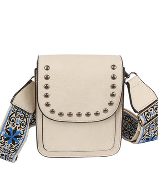 Crossbody Handbag - Studded Cross  Body