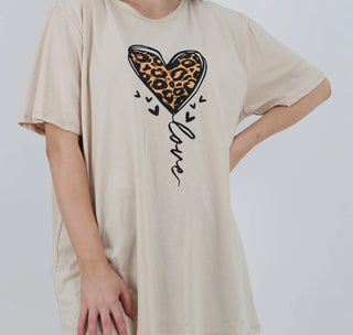 Shirt - Cheetah Heart Tee