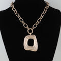 Rippled Cubic Link Chain Necklace