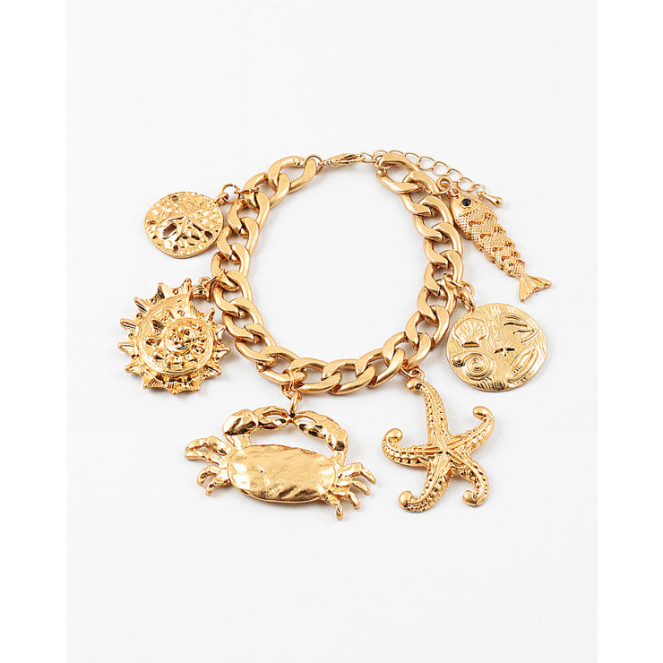 golden sea charm bracelet
