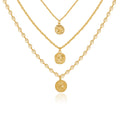minimalist coin stack necklace