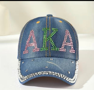 Sorority piink and green hat