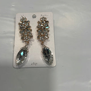 drip gem clip on earring