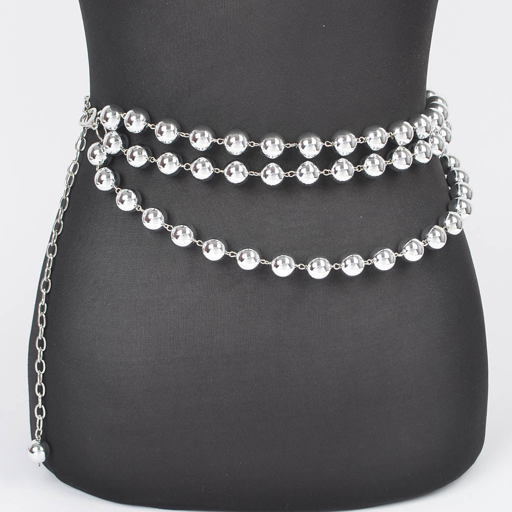 Multi Layered  Ball Chain Belt