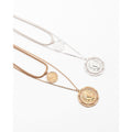 Silver Double Coin Necklace