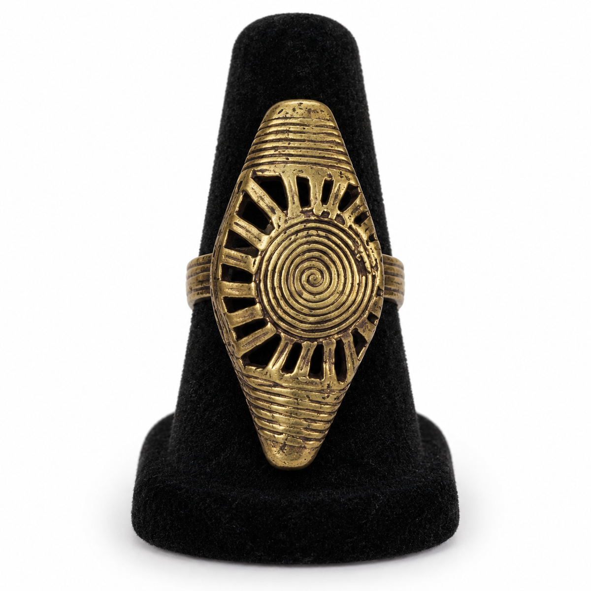 spiral adjustable brass ring