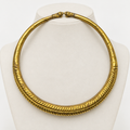 Vintage brass elephant collar necklace — bust display