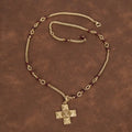vintage inspired cross pendant necklace