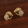 shell crystal earrings